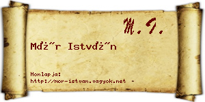Mór István névjegykártya