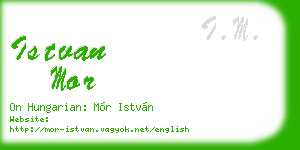 istvan mor business card