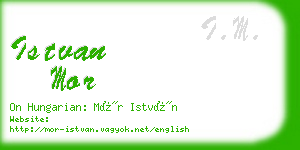 istvan mor business card